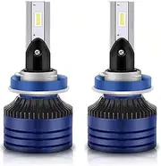 LED Headlight Bulbs, 7800 Lumens Brightness 6000K Cool White LED Bulb, Plug-and-Play Replacement Headlamp Bulbs Kit, IP68 Waterproof, Pack of 2,H11