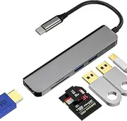 USB C Hub to HDMI Dual USB TF SD Card Reader Dongle Adapter(6in1) Apple IPhone15 Pro Max Ipad for Surface Duo Dell Lenovo MacBook Type-C Charger Docking Station Thunderbolt Monitor Multiport CJJ