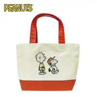 在飛比找樂天市場購物網優惠-【日本正版】史努比 帆布手提袋 便當袋 午餐袋 Snoopy