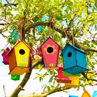 在飛比找樂天市場購物網優惠-DIY木質塗鴉小屋 鳥屋 小木屋 兒童手作 木製鳥窩 鳥房 