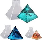 Voyyphixa 3 PCS Pyramid Molds for Resin, Silicone Casting Molds for Resin Pyramid Epoxy Resin Molds for DIY Orgonite Jewelry Paperweight Home Table Decoration (3 pcs)
