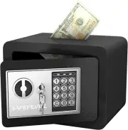 Small Safe Box, Small Safes with Drop Slot, Money Safe for Cash with Electronic
