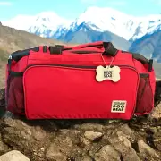 Overland Dog Gear Red Doggie Travel Bag Food Water Storage Bowls Waste Bags