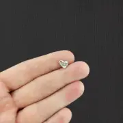 BULK 100 Heart "Hand made" Antique Silver Tone Charms - SC4217