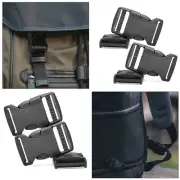 Black Plastic Side Release Buckles Fasteners Clips for Webbing Bags Straps