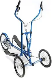 2021 New Exercise Bike, Folding Upright Spin Cycling Bike, Swing Exercise Bike for Indoor Outdoor, Adjustable Space Walk Elliptical Machine, Standing MTB,Blue,7 Speed
