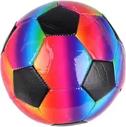 Sosoport Small Soccer Ball High Elasticity Rainbow Football for Portable Training Prop for Outdoor Activities Eye Catching Design for Boys