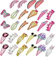 Girls Hair Clips, 30 Pcs Colorful Small Hair Clips, Multiple Style Hair Clips, Cartoon Hairpin for Toddlers Kids Girls