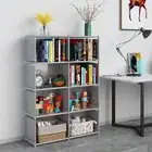 Uandhome Book Shelf,8 Cube Storage Organizer, DIY Bookcase, Metal Cube Bookshelf
