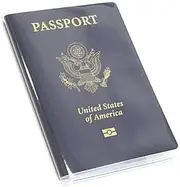[JCD] Clear Transparent Frosted Passport Cover Holder Case Organizer ID Card Travel Protector (Clear x1 + Frosted x1)