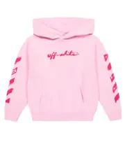 [Off-White Kids] Off-White Kids Printed logo cotton hoodie Y 10 pink