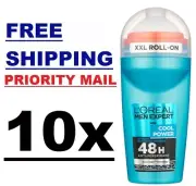 _______ 10 x L'oreal Men Expert XXL Roll ON 48h ________ COOL POWER Deodorant
