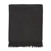 Isola Charcoal Extra Large Fringed Chenille Throw [MUSLISOLT23DIS]