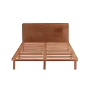 Bondi Solid Pinewood Bed Frame in Walnut - Queen