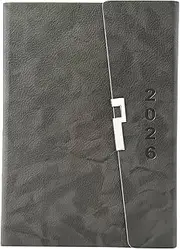 Planner 2026 - Daily Calendar Planner(Jan - Dec 2026), One Page Per Day, Hourly Appointment Book with Time Slots, 5.7" x 8.3", Thick Paper (Grey)