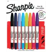 Sharpie Twin Tip Permanent Marker Assorted Pack of 8 2065409