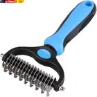 Dematting Comb with 2 Sided Undercoat Rake for Cats & Dogs,Dematting Tool Gently