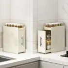 Pull-Out Narrow Spice Rack Condiment Storage Organizer for Kitchen