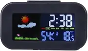 Snblzhef Weather Station Clock with Color Display Temp&Humidity Monitor Backlit for Kids Teens Students - Bedroom Dorm Desk