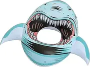 Cozioz Giant Inflatable Shark Float for Adults, Ride-On Pool Party Lounge Toy, Summer Water Fun Swimming Ring