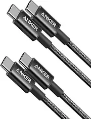 Anker USB C to USB C Cable, Type C 60W Fast Charging Cable (3.3FT, 2Pack) for iPhone 16 Series, iPad Mini 6 and More (USB 2.0, Black)