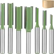 7Pcs Router Bits Set 3-12mm Flush Trim Wood Milling Cutter 1/4 Inch Shank Portable Router Cutter DIY Woodworking Tool for Fibreboard Solid Wood Board Plywood Chipboard PoUYWH