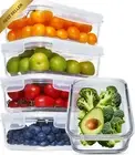 5-Pack 30oz Glass Meal Prep Containers with Lids, Microwave Oven Safe
