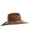 Thomas Cook Station Lined Pure Wool Felt Hat With Sweatband in Chestnut