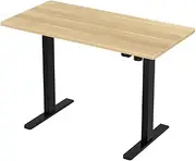 Artiss Electric Laptop Standing Desk Height Adjustable Sit Stand Desks 120cm X 60cm Desktop Table for Office Study Computer Workstation Home Use (Oak Top + Black Frame) Whole Piece Monitor Riser