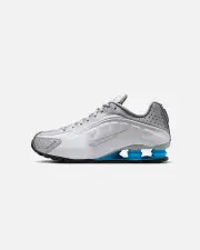 [Nike] Nike Shox R4 Metallic Silver/blue - Size 12 12 Silver