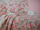 FROLICS TWIN FLORAL QUILT & SHAM PINK/GREEN 2PC