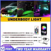 120+60cm RGB LED Underglow Body Car Neon Light Kit App Under Tube Strip Glow 12V