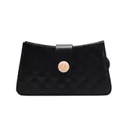 Female Ladies Shoulder Bag Street Solid Flap Handbags PU Leather Crossbody Purse Popular Simple Female Daily Bag