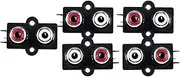Roarrter 5pcs PCB Mount 2 Position Stereo Audio Video Jack Female Connector