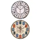12 inch Wooden Wall Clock Non Ticking Quartz Clock Large for Farmhouse Decor