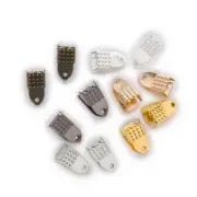Cord End Crimp Cove Leather Cord Fold Clip Tip Connectors Jewelry Making 4-6mm