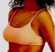 Roxy Juniors' Mind of Freedom Bralette Bikini Top - Peach, XXL, $45