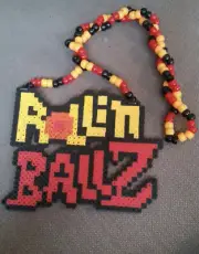 NEW Rollin BallZ Kandi Perler Necklace EDM EDC Fest Rave Dance