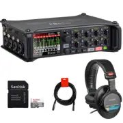 Zoom F8n Pro Multitrack Recorder w/ Sony Headphone, 32GB Memory Card & Cable