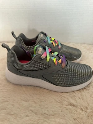 Fila Terreno Sparkle Shoes Kids Size 3.5 Silver/White Athletic Casual Sneakers