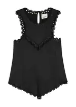 Isabel Marant Amaya Eyelet-embellished Silk Tank - Black - 36 (UK8 / S) 36 (UK8 / S)