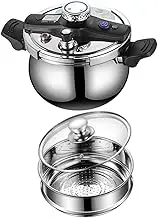 WeiLaiKeQi Pressure Cooker 7L Capacity Canning Cooker Pressure Canner for Induction Cookers, with Steamer