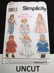 SIMPLICITY DOLLS UNCUT Vintage Pattern 8211 Dolls Clothing American Girl Crafts