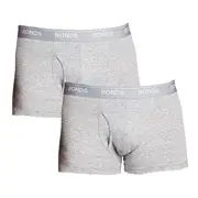 2x Bonds Guyfront Trunks Mens Grey Briefs Boxer Undies Underwear MZVJ Bulk