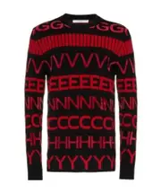 Alphabetical sweater L Black