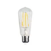 LED Filament Globes Ribbed ST64 E27 2W Set of 2
