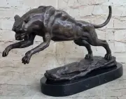 Rembrandt Bugatti Art Deco Leopards Bronze Sculpture Cubism Panthers Statue Sale