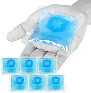 3x3 Gel Pack Reusable Hot or Cold Boo boo Ice Packs for First Aid by (6 Pack Blue)