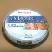 INTACT BD-R / 25GB / 1-4X / 10 CAKE / WHITE Photo GLOSSY printable +Free Sleeve