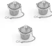 SEAHAVEN Stainless Steel Big Net Mesh Style Easy Loose Leaves Green Tea Filter Pot Infuser Strainer (3)